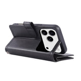 iPhone 18 Pro Max / 17 Pro Max EIDERWOOD Konstläder Fodral m. Plånbok - Svart