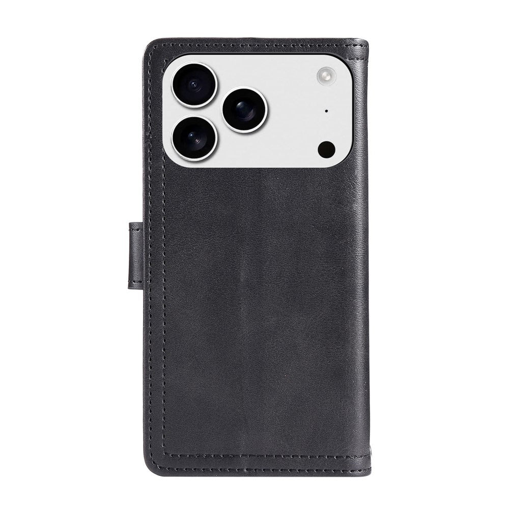 iPhone 18 Pro Max / 17 Pro Max EIDERWOOD Konstläder Fodral m. Plånbok - Svart
