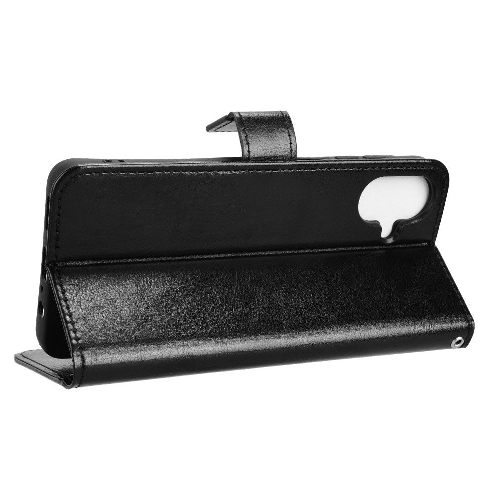 EIDERWOOD Samsung Galaxy A07 Konstläder Flip Fodral m. Rem - Svart