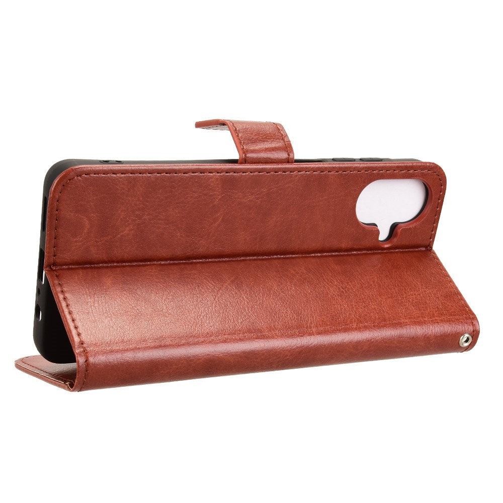 EIDERWOOD Samsung Galaxy A07 Konstläder Flip Fodral m. Rem - Brun