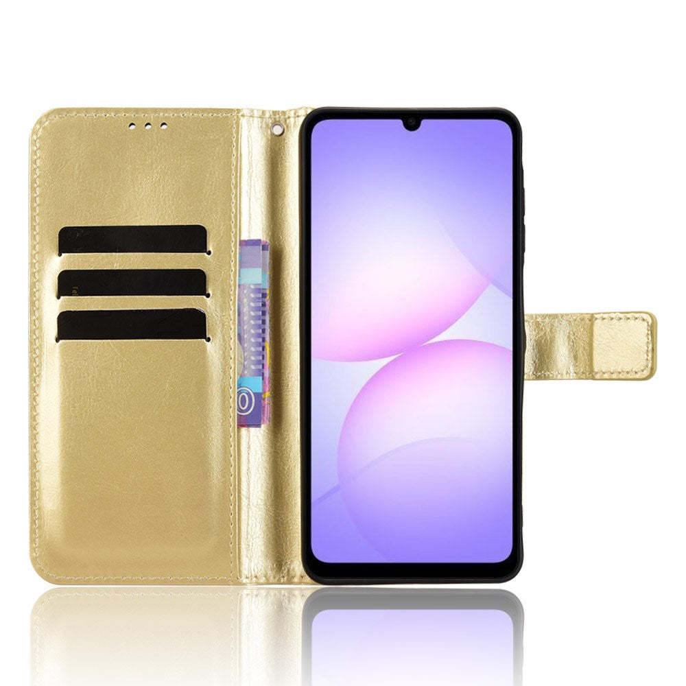 EIDERWOOD Samsung Galaxy A07 Konstläder Flip Fodral m. Rem - Guld