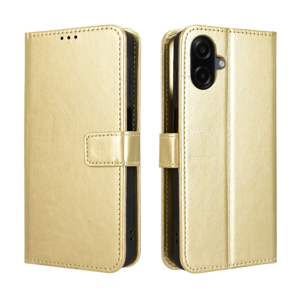 EIDERWOOD Samsung Galaxy A07 Konstläder Flip Fodral m. Rem - Guld