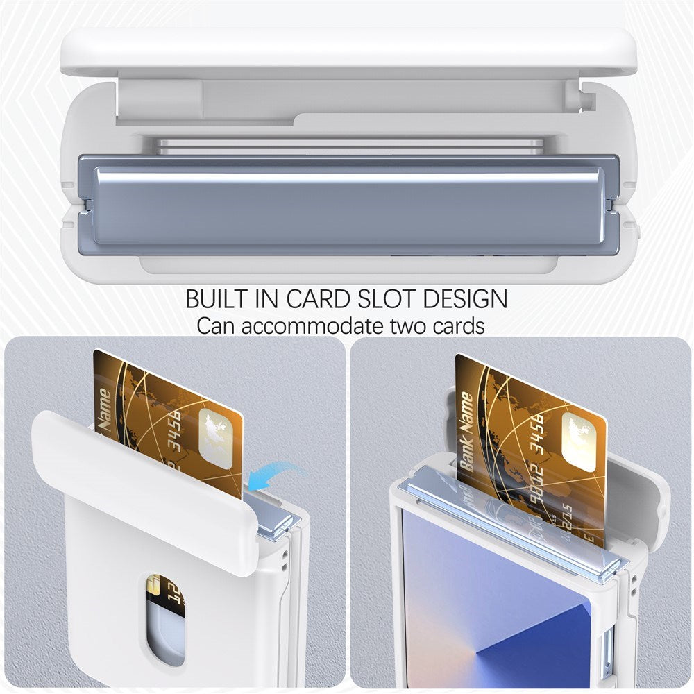 EIDERWOOD Samsung Galaxy Z Flip7 FE / Flip6 Hårt Plast Skal m. Korthållare - Vit