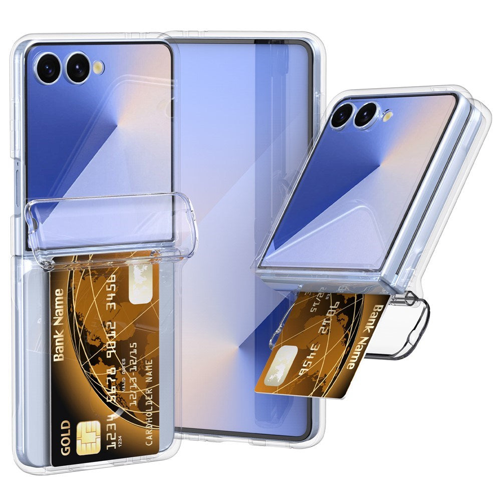 EIDERWOOD Samsung Galaxy Z Flip7 Hårt Plast Skal m. Korthållare - Genomskinlig