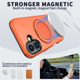 EIDERWOOD iPhone 17 Skal med Roterande Kickstand - MagSafe Kompatibel - Orange