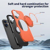 EIDERWOOD iPhone 17 Skal med Roterande Kickstand - MagSafe Kompatibel - Orange