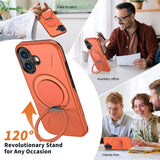 EIDERWOOD iPhone 17 Skal med Roterande Kickstand - MagSafe Kompatibel - Orange