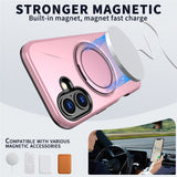 EIDERWOOD iPhone 17 Skal med Roterande Kickstand - MagSafe Kompatibel - Rosa