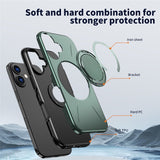 EIDERWOOD iPhone 17 Skal med Roterande Kickstand - MagSafe Kompatibel - Grön