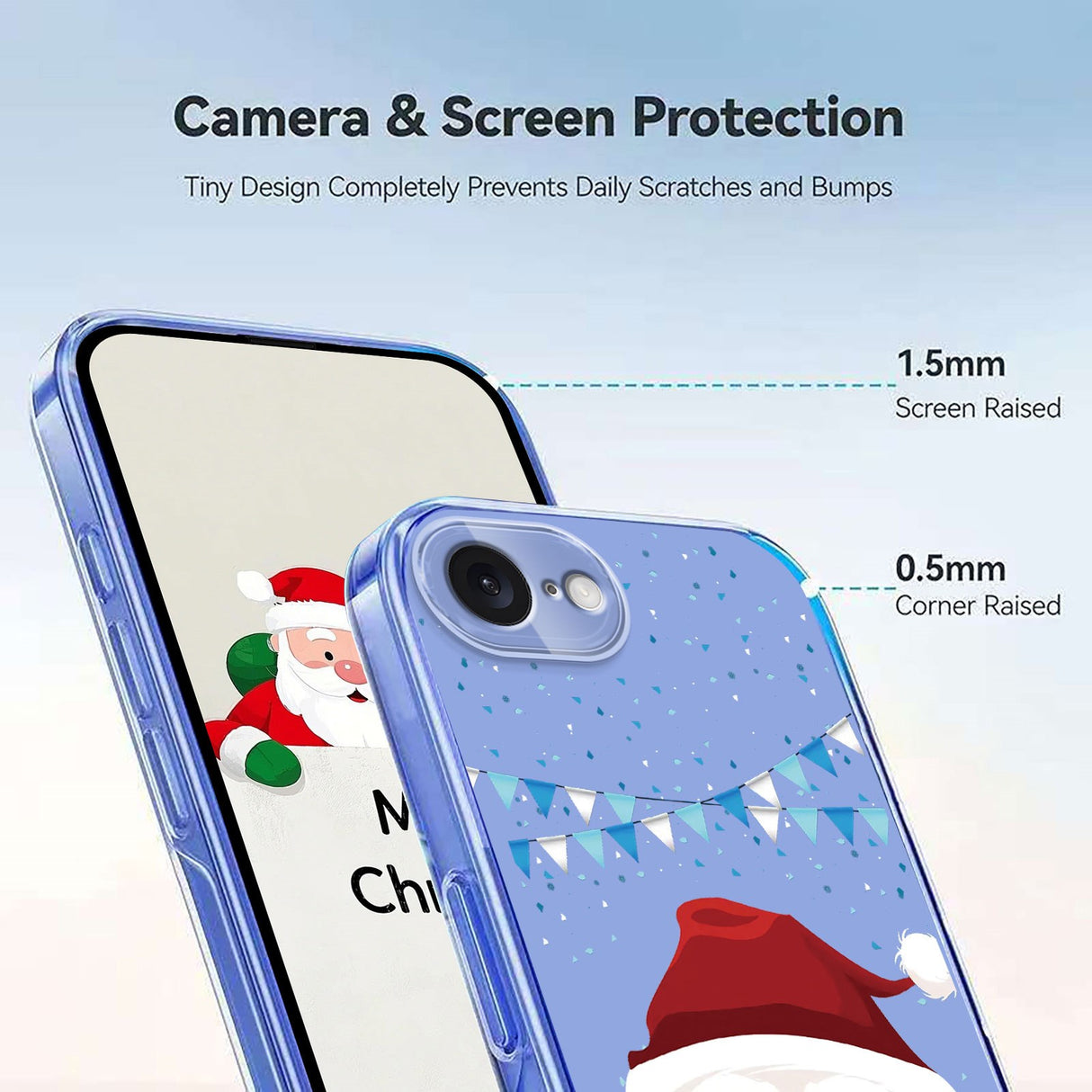 EIDERWOOD iPhone 16e Flexibelt Plast Julskal med Motiv - Genomskinlig / Jultomten