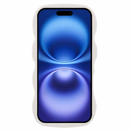 EIDERWOOD iPhone 17 Flexibelt Plast Wavy Skal - Vit