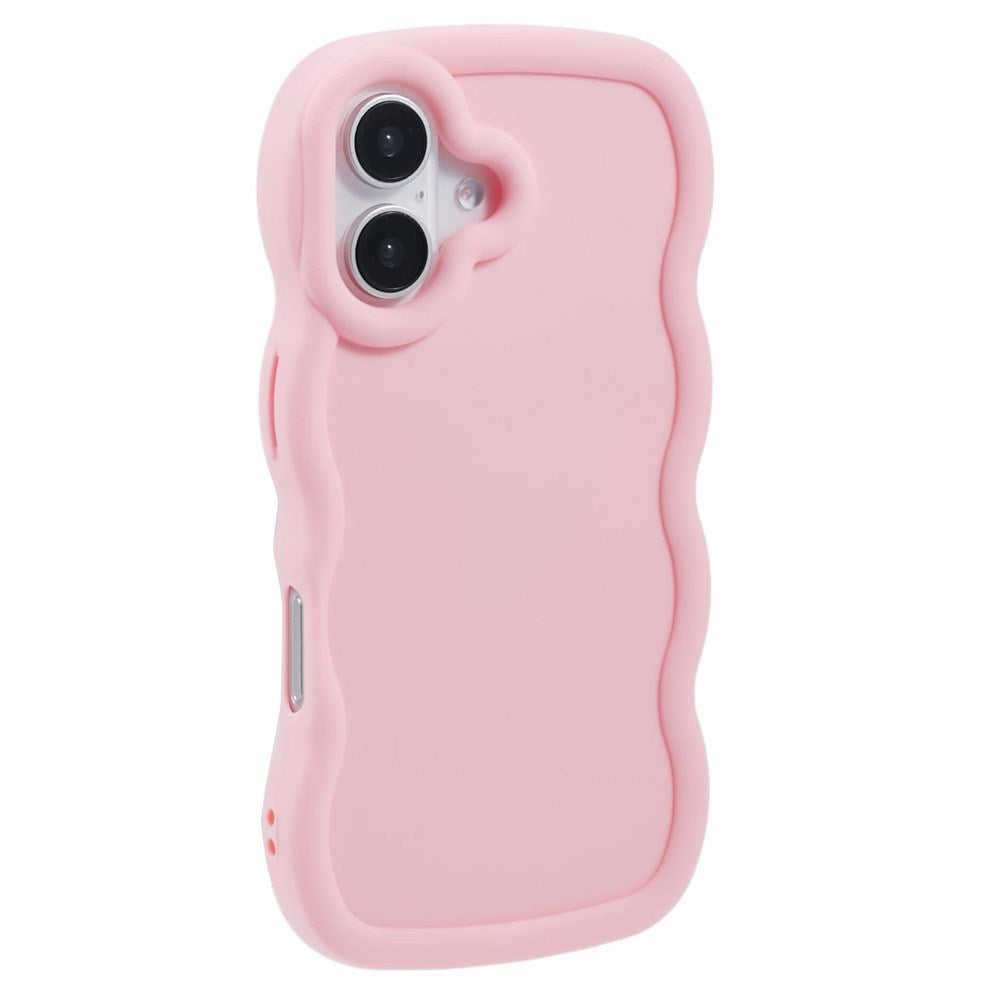 EIDERWOOD iPhone 17 Flexibelt Plast Wavy Skal - Rosa