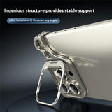 iPhone 16 Pro Tvådelat Metall Bumper Skal m. Stödfunktion & Linsskydd - Silver