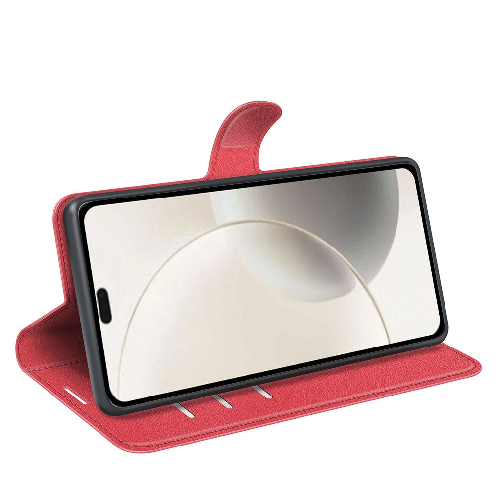 EIDERWOOD Honor 400 Smart Konstläder Flip Fodral m. Korthållare & Ställfunktion - Röd