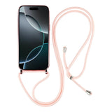 EIDERWOOD iPhone 17 Pro Max Flexibelt Plast Skal med Justerbar Rem - MagSafe Kompatibel - Genomskinlig / Rosa