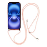 EIDERWOOD iPhone 17 Flexibelt Plast Skal med Justerbar Rem - MagSafe Kompatibel - Genomskinlig / Rosa