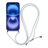 EIDERWOOD iPhone 17 Flexibelt Plast Skal med Justerbar Rem - MagSafe Kompatibel - Genomskinlig / Silver