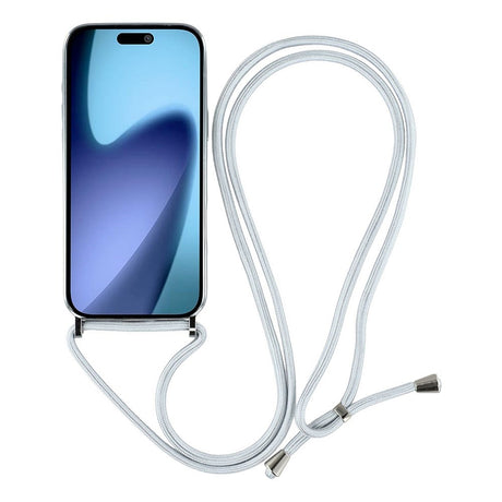 EIDERWOOD iPhone Air Flexibelt Plast Skal med Justerbar Rem - MagSafe Kompatibel - Genomskinlig / Silver