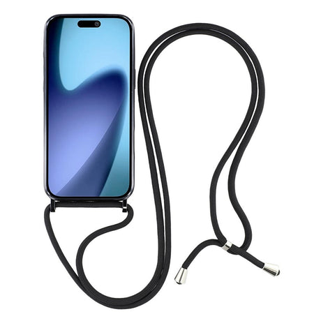 EIDERWOOD iPhone Air Flexibelt Plast Skal med Justerbar Rem - MagSafe Kompatibel - Genomskinlig / Svart