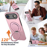EIDERWOOD iPhone Air Skal med Roterande Kickstand - MagSafe Kompatibel - Rosa