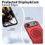 EIDERWOOD iPhone Air Skal med Roterande Kickstand - MagSafe Kompatibel - Röd