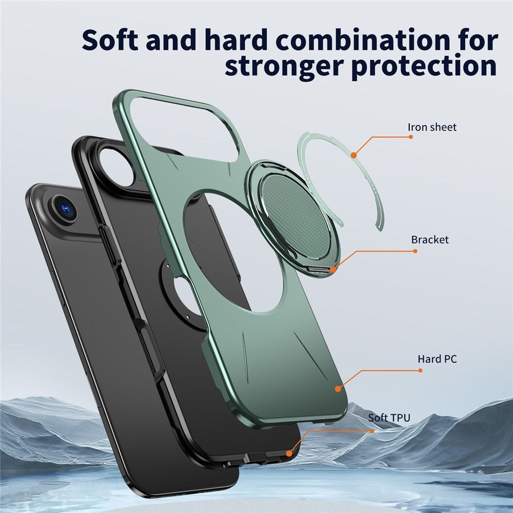 EIDERWOOD iPhone Air Skal med Roterande Kickstand - MagSafe Kompatibel - Grön