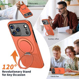 EIDERWOOD iPhone 17 Pro Skal med Roterande Kickstand - MagSafe Kompatibel - Orange
