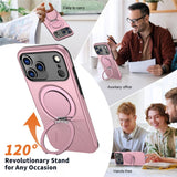 EIDERWOOD iPhone 17 Pro Skal med Roterande Kickstand - MagSafe Kompatibel - Rosa