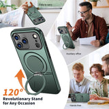 EIDERWOOD iPhone 17 Pro Skal med Roterande Kickstand - MagSafe Kompatibel - Grön