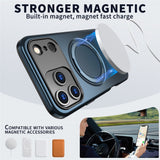 EIDERWOOD iPhone 17 Pro Skal med Roterande Kickstand - MagSafe Kompatibel - Blå