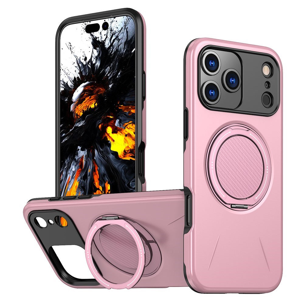 EIDERWOOD iPhone 17 Pro Max Skal med Roterande Kickstand - MagSafe Kompatibel - Rosa