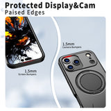 EIDERWOOD iPhone 17 Pro Max Skal med Roterande Kickstand - MagSafe Kompatibel - Svart