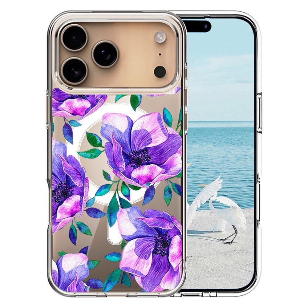 EIDERWOOD iPhone 17 Pro Hybrid Plast Skal - MagSafe-kompatibelt - Färgglada Blommor