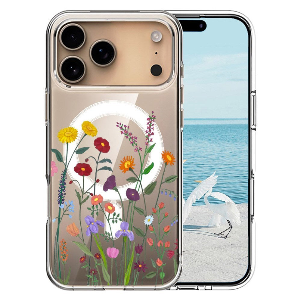 EIDERWOOD iPhone 17 Pro Max Hybrid Plast Skal - MagSafe-kompatibelt - Vilda Blommor