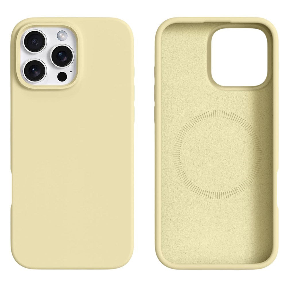 iPhone 16 Pro 2-i-1 Silikon & Hård Plast Skal - MagSafe Kompatibel - Gul