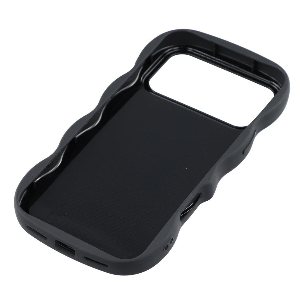 EIDERWOOD iPhone 17 Pro Flexibelt Plast Wavy Skal - Svart