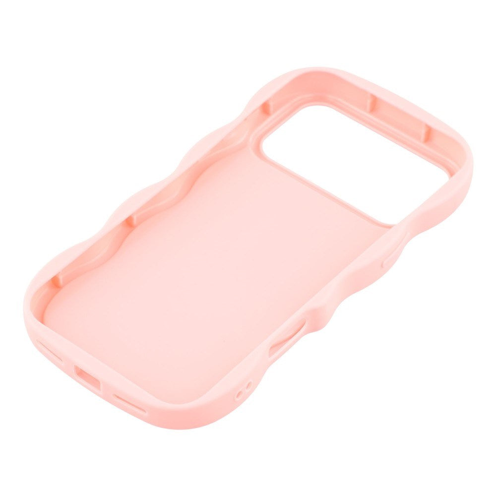 EIDERWOOD iPhone 17 Pro Flexibelt Plast Wavy Skal - Rosa