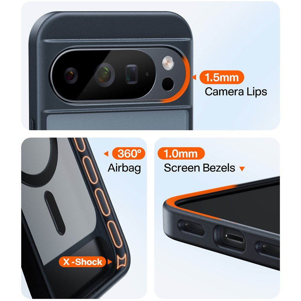 Google Pixel 10 Pro XL TORRAS Ostand L1 Hybrid Skal m. Kickstand – MagSafe Kompatibel – Svart