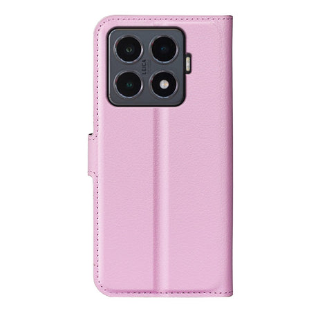 Xiaomi 15T Pro EIDERWOOD Konstläder Fodral med Korthållare & Ställfunktion - Rosa