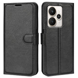 Realme 15 EIDERWOOD Konstläder Fodral med Korthållare & Ställfunktion - Svart
