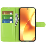 Realme 15 EIDERWOOD Konstläder Fodral med Korthållare & Ställfunktion - Grön