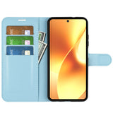 Realme 15 EIDERWOOD Konstläder Fodral med Korthållare & Ställfunktion - Ljusblå