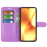 Realme 15 EIDERWOOD Konstläder Fodral med Korthållare & Ställfunktion - Lila