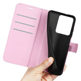 Realme 15 EIDERWOOD Konstläder Fodral med Korthållare & Ställfunktion - Rosa