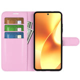 Realme 15 EIDERWOOD Konstläder Fodral med Korthållare & Ställfunktion - Rosa