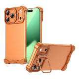 iPhone 17 Pro Tvådelat Metall Bumper Skal m. Stödfunktion & Linsskydd - Orange