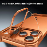 iPhone 17 Pro Tvådelat Metall Bumper Skal m. Stödfunktion & Linsskydd - Orange