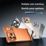 iPhone 17 Pro Tvådelat Metall Bumper Skal m. Stödfunktion & Linsskydd - Orange