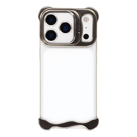 iPhone 17 Pro Tvådelat Metall Bumper Skal m. Stödfunktion & Linsskydd - Titanium