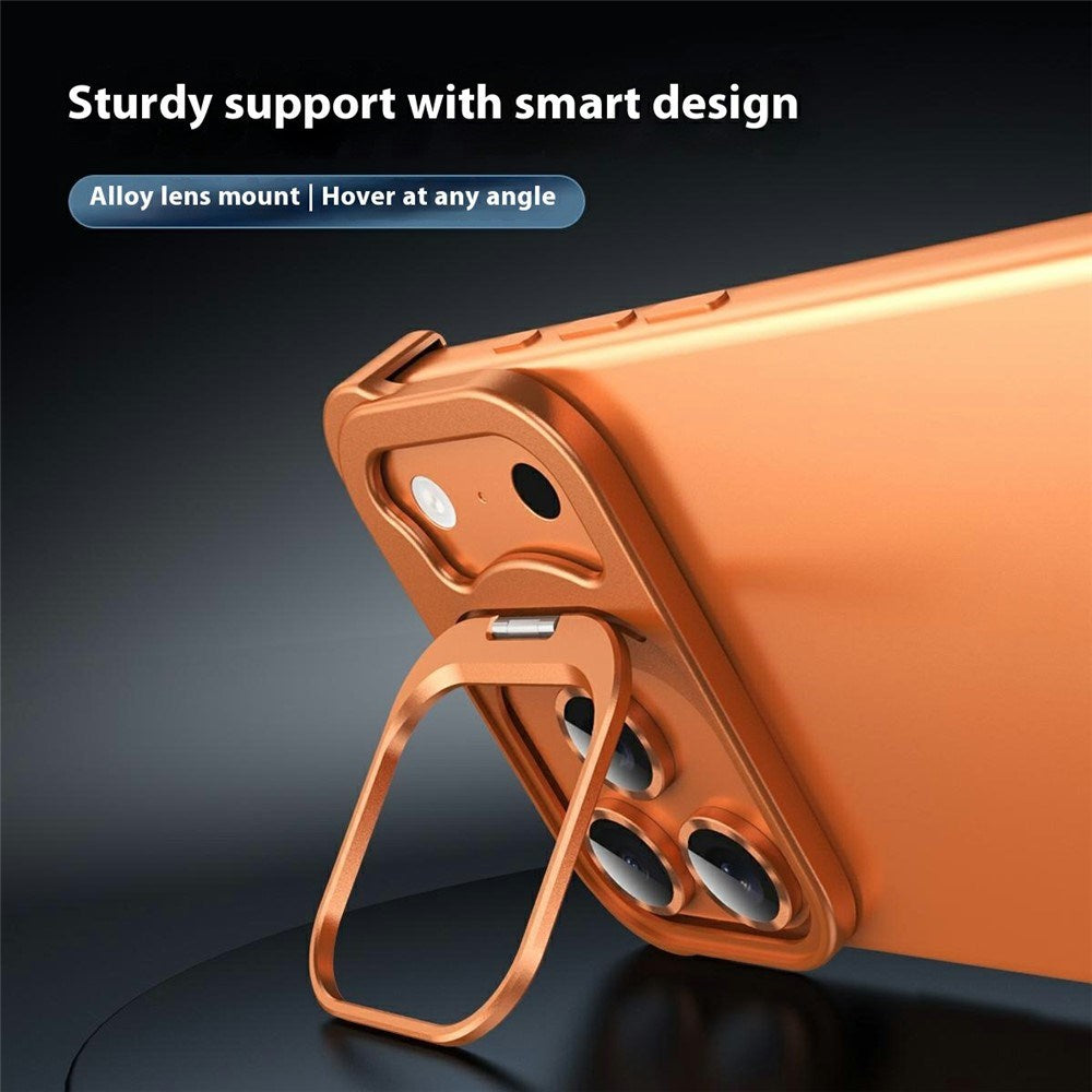 iPhone 17 Pro Tvådelat Metall Bumper Skal m. Stödfunktion & Linsskydd - Titanium